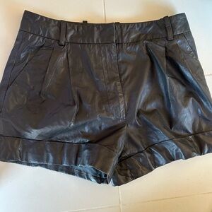 Phillip Lim Black Women's Leather Shorts